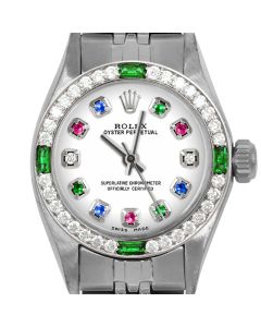 Rolex Oyster Perpetual 24mm Stainless Steel 6700-SS-WHT-ERDS-4EMD-JBL