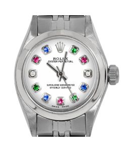Rolex Oyster Perpetual 24mm Stainless Steel 6700-SS-WHT-ERDS-SMT-JBL
