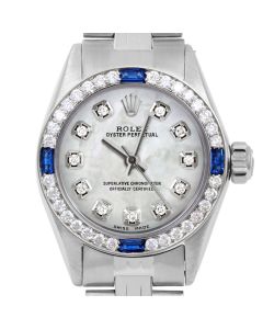 Rolex Oyster Perpetual 24mm Stainless Steel 6700-SS-WMOP-DIA-AM-4SPH-JBL-FD