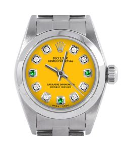 Rolex Oyster Perpetual 24mm Stainless Steel 6700-SS-YLW-8D3E-SMT-OYS