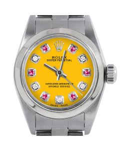 Rolex Oyster Perpetual 24mm Stainless Steel 6700-SS-YLW-ADR-SMT-OYS