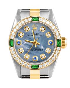 Rolex Oyster Perpetual 24mm Two Tone 6700-TT-BLMOP-8D3S-4EMD-OYS