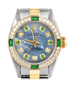 Rolex Oyster Perpetual 24mm Two Tone 6700-TT-BLMOP-ADE-4EMD-OYS
