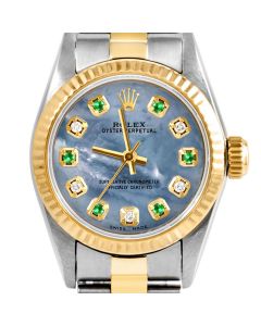 Rolex Oyster Perpetual 24mm Two Tone 6700-TT-BLMOP-ADE-FLT-OYS