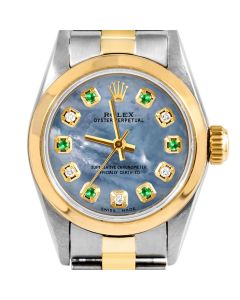 Rolex Oyster Perpetual 24mm Two Tone 6700-TT-BLMOP-ADE-SMT-OYS