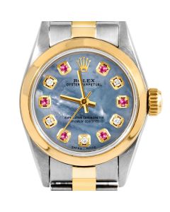 Rolex Oyster Perpetual 24mm Two Tone 6700-TT-BLMOP-ADR-SMT-OYS