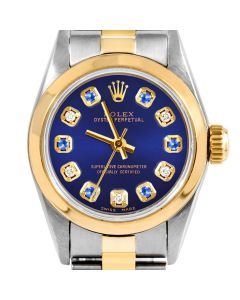 Rolex Oyster Perpetual 24mm Two Tone 6700-TT-BLU-ADS-SMT-OYS