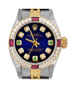 Rolex Oyster Perpetual 24mm Two Tone 6700-TT-BLV-8D3E-4RBY-JBL
