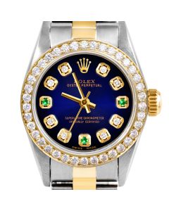 Rolex Oyster Perpetual 24mm Two Tone 6700-TT-BLV-8D3E-BDS-OYS