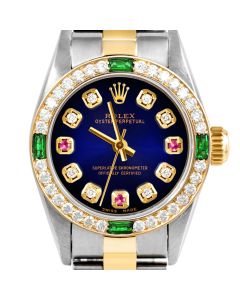 Rolex Oyster Perpetual 24mm Two Tone 6700-TT-BLV-8D3R-4EMD-OYS