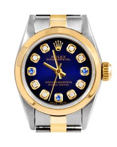 Rolex Oyster Perpetual 24mm Two Tone 6700-TT-BLV-8D3S-SMT-OYS