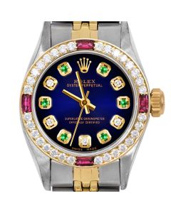 Rolex Oyster Perpetual 24mm Two Tone 6700-TT-BLV-ADE-4RBY-JBL