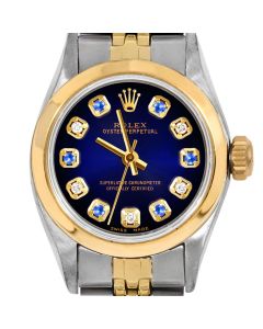 Rolex Oyster Perpetual 24mm Two Tone 6700-TT-BLV-ADS-SMT-JBL