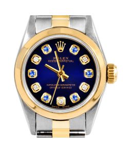 Rolex Oyster Perpetual 24mm Two Tone 6700-TT-BLV-ADS-SMT-OYS