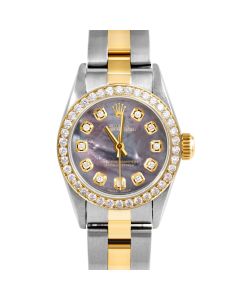 Rolex Oyster Perpetual 24 mm Two Tone 6700-TT-BMOP-DIA-AM-BDS-OYS