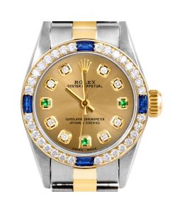 Rolex Oyster Perpetual 24mm Two Tone 6700-TT-CHM-8D3E-4SPH-OYS