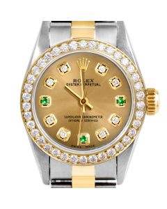 Rolex Oyster Perpetual 24mm Two Tone 6700-TT-CHM-8D3E-BDS-OYS