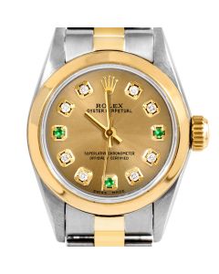 Rolex Oyster Perpetual 24mm Two Tone 6700-TT-CHM-8D3E-SMT-OYS