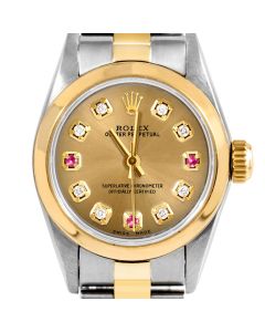 Rolex Oyster Perpetual 24mm Two Tone 6700-TT-CHM-8D3R-SMT-OYS
