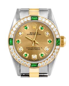 Rolex Oyster Perpetual 24mm Two Tone 6700-TT-CHM-ADE-4EMD-OYS