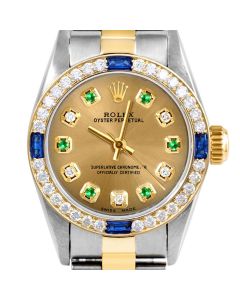 Rolex Oyster Perpetual 24mm Two Tone 6700-TT-CHM-ADE-4SPH-OYS