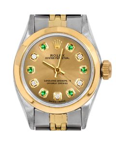 Rolex Oyster Perpetual 24mm Two Tone 6700-TT-CHM-ADE-SMT-JBL