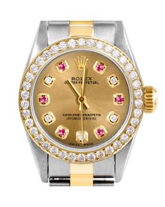 Rolex Oyster Perpetual 24mm Two Tone 6700-TT-CHM-ADR-BDS-OYS