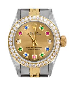Rolex Oyster Perpetual 24mm Two Tone 6700-TT-CHM-ERDS-BDS-JBL