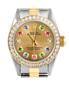 Rolex Oyster Perpetual 24mm Two Tone 6700-TT-CHM-ERDS-BDS-OYS