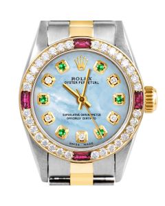 Rolex Oyster Perpetual 24mm Two Tone 6700-TT-LBMOP-ADE-4RBY-OYS