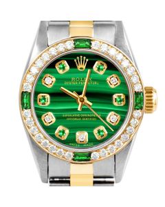 Rolex Oyster Perpetual 24mm Two Tone 6700-TT-MLC-ADE-4EMD-OYS