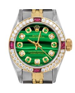 Rolex Oyster Perpetual 24mm Two Tone 6700-TT-MLC-ADE-4RBY-JBL