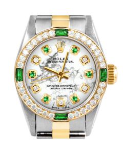 Rolex Oyster Perpetual 24mm Two Tone 6700-TT-MRB-ADE-4EMD-OYS