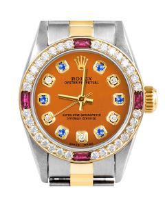 Rolex Oyster Perpetual 24mm Two Tone 6700-TT-ORN-ADS-4RBY-OYS