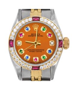 Rolex Oyster Perpetual 24mm Two Tone 6700-TT-ORN-ERDS-4RBY-JBL