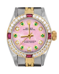 Rolex Oyster Perpetual 24mm Two Tone 6700-TT-PMOP-ADE-4RBY-JBL