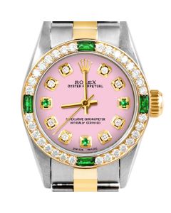Rolex Oyster Perpetual 24mm Two Tone 6700-TT-PNK-8D3E-4EMD-OYS