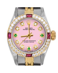Rolex Oyster Perpetual 24mm Two Tone 6700-TT-PNK-8D3E-4RBY-JBL