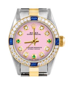Rolex Oyster Perpetual 24mm Two Tone 6700-TT-PNK-8D3E-4SPH-OYS