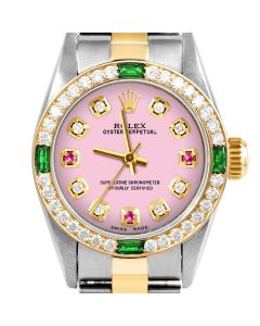 Rolex Oyster Perpetual 24mm Two Tone 6700-TT-PNK-8D3R-4EMD-OYS