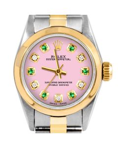 Rolex Oyster Perpetual 24mm Two Tone 6700-TT-PNK-ADE-SMT-OYS