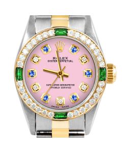 Rolex Oyster Perpetual 24mm Two Tone 6700-TT-PNK-ADS-4EMD-OYS