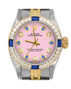 Rolex Oyster Perpetual 24mm Two Tone 6700-TT-PNK-ADS-4SPH-JBL