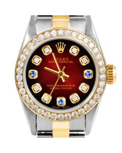 Rolex Oyster Perpetual 24mm Two Tone 6700-TT-RDV-8D3S-BDS-OYS