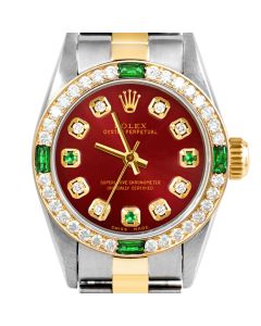 Rolex Oyster Perpetual 24mm Two Tone 6700-TT-RED-8D3E-4EMD-OYS