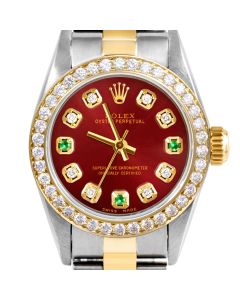 Rolex Oyster Perpetual 24mm Two Tone 6700-TT-RED-8D3E-BDS-OYS
