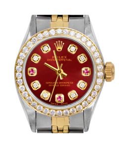 Rolex Oyster Perpetual 24mm Two Tone 6700-TT-RED-8D3R-BDS-JBL