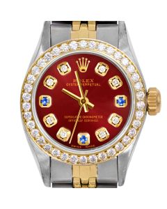 Rolex Oyster Perpetual 24mm Two Tone 6700-TT-RED-8D3S-BDS-JBL