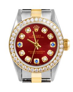 Rolex Oyster Perpetual 24mm Two Tone 6700-TT-RED-8D3S-BDS-OYS