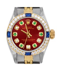 Rolex Oyster Perpetual 24mm Two Tone 6700-TT-RED-ADE-4SPH-JBL